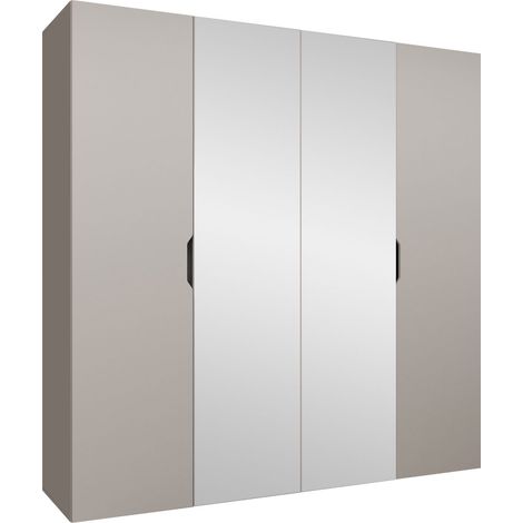 Armario Hartford 514, Cachemira, 202x200x50cm, Puertas de armario: Con bisagras, Número de estantes: 2 (1/4)