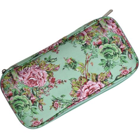 Strickwerkzeug-Organizer-Tasche, Stoff - Pfingstrosen (1/2)