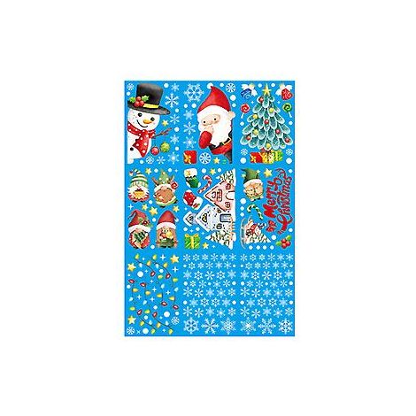 Weihnachtsfensteraufkleber, Weihnachtsaufkleber, DIY-Dekorations-Fensteraufkleber, Weihnachtsmann-Schneemann-Türaufkleber, abnehmbare statische Aufkleber, Abziehbild (Weihnachten)