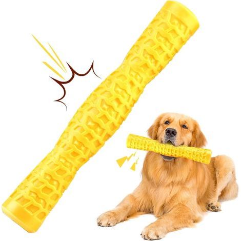 Quietschspielzeug für Hunde, interaktives Hundespielzeug, geeignet für Hunde mit starkem Kaudrang, robustes Kauspielzeug aus Gummi, geeignet für mittelgroße/große Hunde, unzerstörbares Kauspielzeug (1/5)