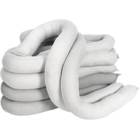 Sealey Spill Absorbent Sock 80mm x 1.2m - Pack of 10 SAS10 (1/2)