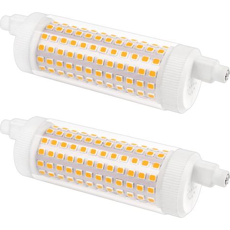 Glühbirne R7S LED 118mm 20W Dimmbar Warmweiß 3000K, 2500lm, Äquivalent zur Halogen-Bleistiftlampe J118 R7S 150W-200W, AC 220V, R7S 118mm LED Dimmbar für Studio/Wohnzimmer, 2er-Set