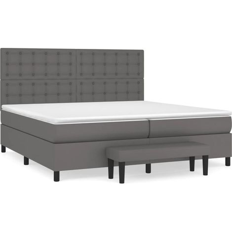 Maison Exclusive - Boxspringbett mit Matratze Grau 200x200 cm Kun (1/5)