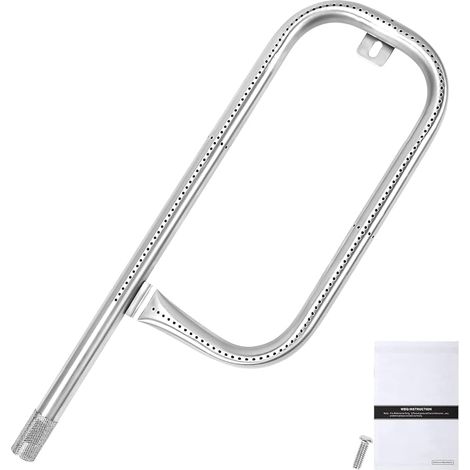 60040 Tube de brûleur pour barbecues Weber Q100, Q120, Q140, Q1000, Q1200, Q1400 – Tube de brûleur de rechange en acier inoxydable pour Weber Baby Q (vis incluse) (1/5)