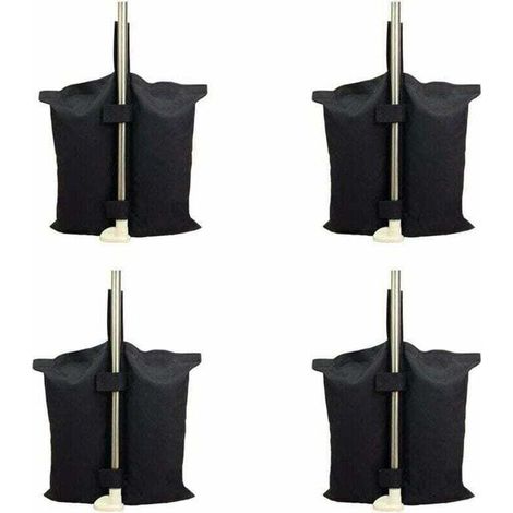 Sac de lestage robuste de qualité industrielle avec coutures doubles pour auvent de tente dépliable Noir (1/4)