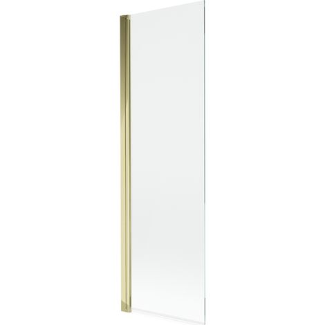Mexen – Paroi de douche 1-volet 60 x 150 cm – Verre trempé transparent – Finition dorée – Joint élastomère – Réglable – 8A90600015000 (1/4)