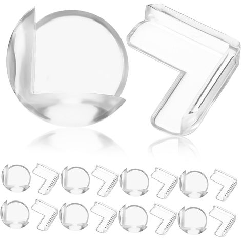 20 protège-coins pour meubles - transparent - pour chaises (1/5)