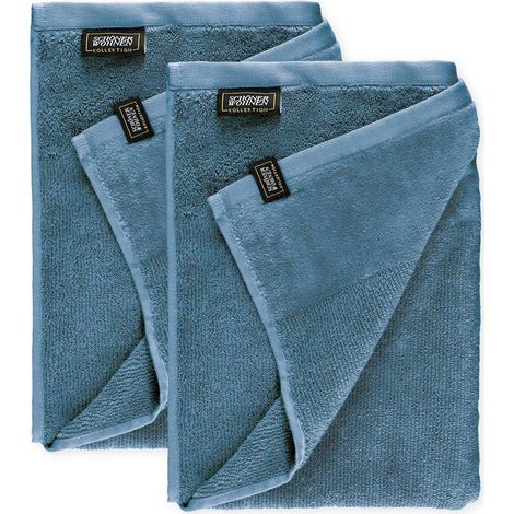 SCHÖNER WOHNEN serviette de bain SENSE - Lot de 2 70x140 cm, Bleu