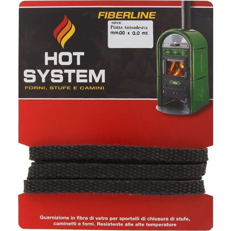 Guarnizione ricambio piatta 15mm per sportelli stufe forni in fibra vetro 2,5mt (1/3)