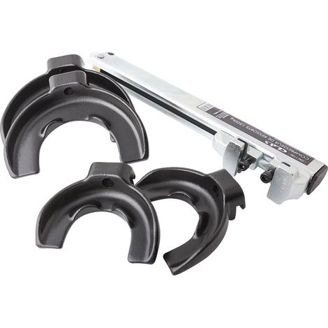 Clas – Compresseur de ressorts 1500kg – Ouverture max. 360mm – Ergots de sécurité – Revêtement protecteur pour ressorts (1/3)