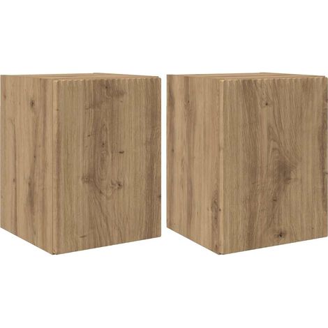 Meuble TV mural 2 pcs Chêne artisan Bois d'ingénierie vidaXL (1/5)