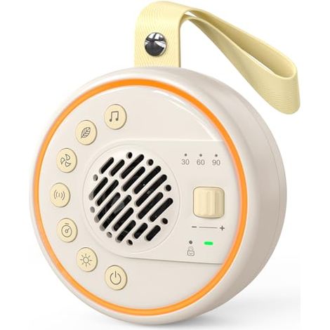 Machine à Bruit Blanc,Bruit Blanc BéBé Portable with 22 Sons Apaisants pour Enfant Adulte,Minuterie de Sommeil,Veilleuse 4 Modes,USB Rechargeable,Haut-parleur Bluetooth (1/5)
