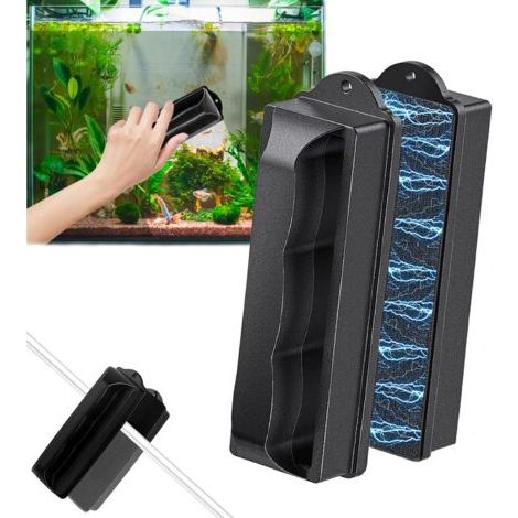 Aquarium cleaning magnet, aquarium glass sponge, powerful magnetic glass cleaner, aquarium magnet, aquarium cleaning sponge, magnetic brush--DTEKGAZ