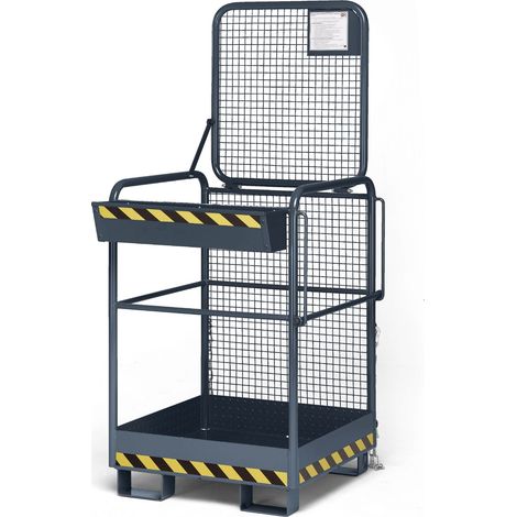 RR Industrietechnik Arbeitskorb Typ RAK-ONE 800x800x1900mm RAL7016 Anthrazitgrau