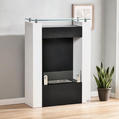 Cheminée électrique bianco Nero 60 x 20 x 79 cm (1/5)