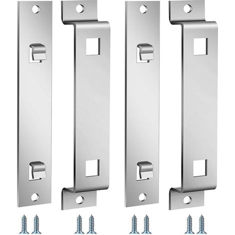 Lot de 2 supports fixation nichoir, acier inoxydable, 38,1 cm, vis incluses, jardin clôture poteau arbre