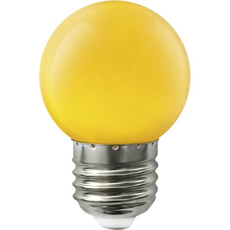 Bombilla LED Esférica E27 1.5W Amarilla Matel (1/2)