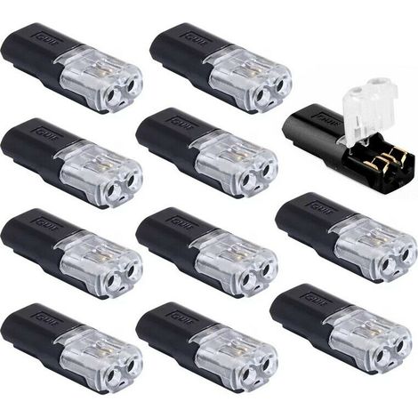 Connecteur Étanche 2 Broches - 10 à 50 x - Pour Câbles Automobiles et Faible Tension - Compatible 18-22 AWG - Connecteur Rapide Sans Dénudage (1/5)