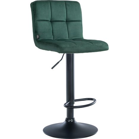 Taburete de Bar Peru Terciopelo Verde Negro