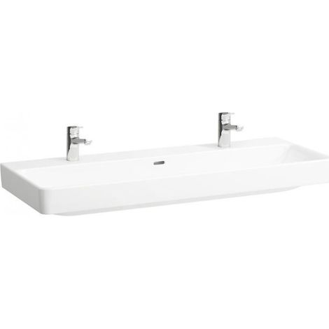 LAUFEN PRO S lavabo, 2 trous pour robinets, avec trop-plein, (1/4)