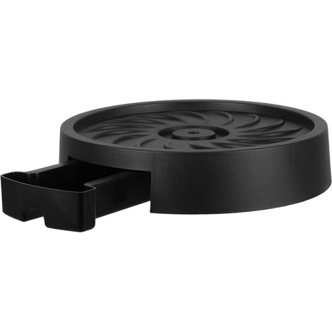 Soucoupe Porte-Plantes à roulettes 22 Cm de Diamètre Intérieur, Plateau Mobile Noir avec Bac de Drainage Intégré, Support Robuste 4 Roues pour Pots D’intérieur et Extérieur, (1/5)