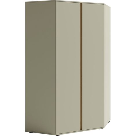 Armario de rincón Fiosono 101, Eucalipto + Roble, 195x95x95cm, Puertas de armario: Con bisagras, Número de estantes: 0