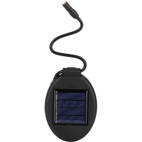 Lampe Solaire Pot de Fleur Étanche Luminaire Balcon Extérieur Décoration Jardin Noir (1/5)