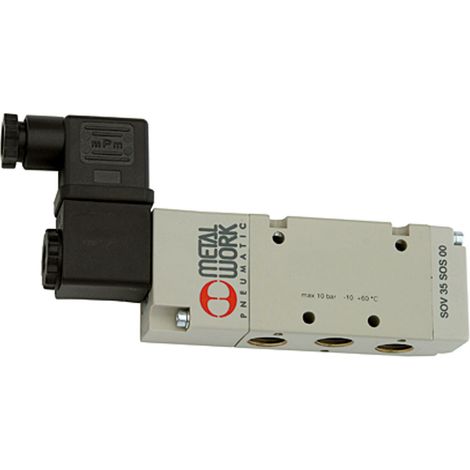 Riegler 5/2-Wegeventil, elpn., ext. Steuerl., monostabil, G 1/4, 230 V AC