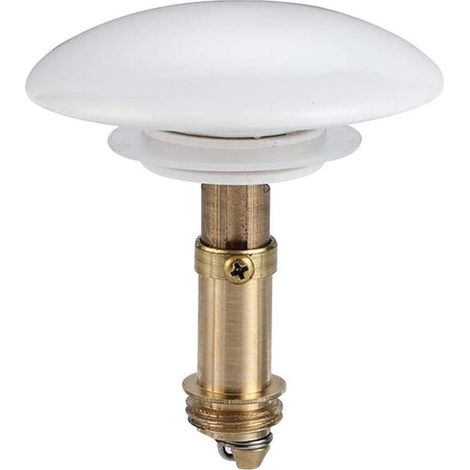 Stück Kupfer-Abflussstopfen, auslaufsicher, Spülbecken-Abflusssieb mit Keramikdeckel für Waschbecken, Badezimmerwaschbecken (weiß + gold, Größe: 6,6 cm) (1/2)