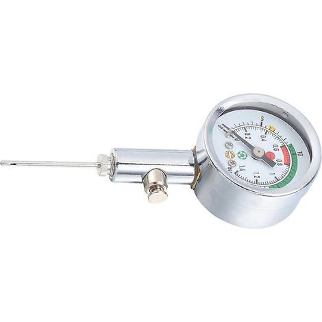 Manomètre de pression précis pour ballons gonflables (20 PSI / 1,4 bar) - Baromètre interne pour ballons de football, de volley-ball, de basket-ball et autres ballons gonflables (1/4)