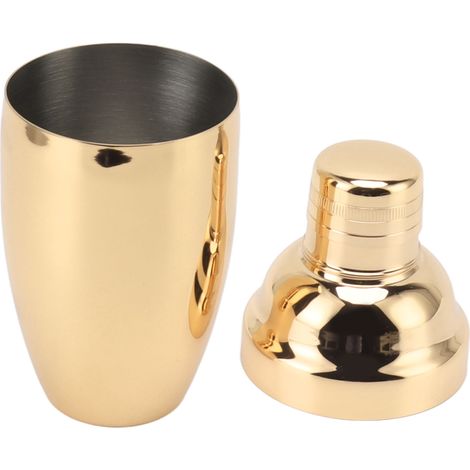 Cocktailshaker aus Edelstahl, rostfrei, für Küche, Barkeeper, Mixgetränke, Milch und Tee, Becher, Gold (1/5)