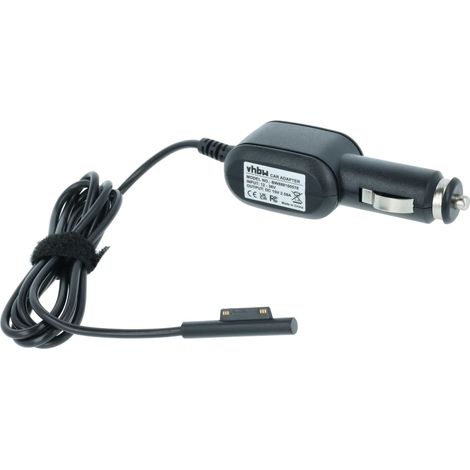 vhbw KFZ-Ladekabel kompatibel mit Microsoft Surface Studio 2, Pro 8, Pro X Notebook, Tablet - 12V Ladegerät Schwarz 2.58 A (1/5)