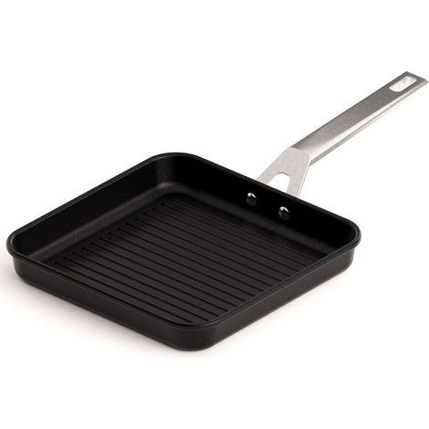 Grill Plancha 23X23Cm Rayas Con Mango Induccion Aluminio/Fundido  Aire Valira (1/5)