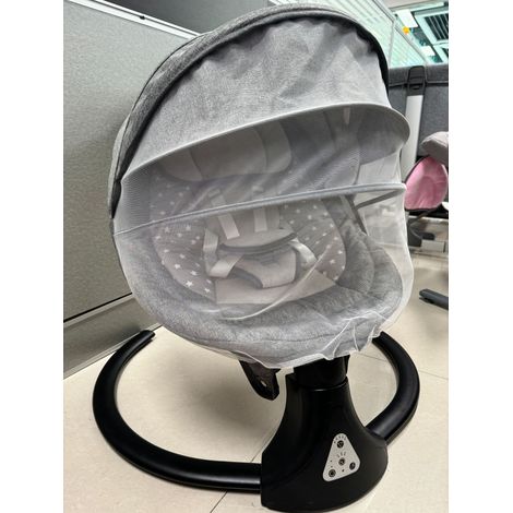 Chaise à bascule électrique pour bébé 5 vitesses 3 minuteries 12 lumières musique avec Bluetooth pour maison intérieur extérieur