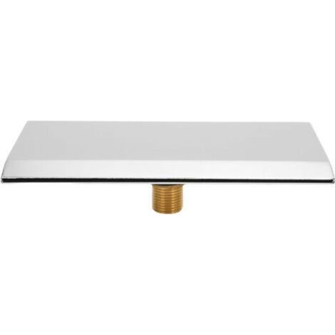 Bec déverseur cascade G1/2 – Finition métal argentée – Installation murale – Pour baignoires, spas et piscines (1/5)