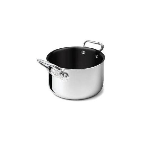 AGNELLI Casseruola Alta Aluinox 2ply Antiaderente 2 Maniglie D 20 Cm