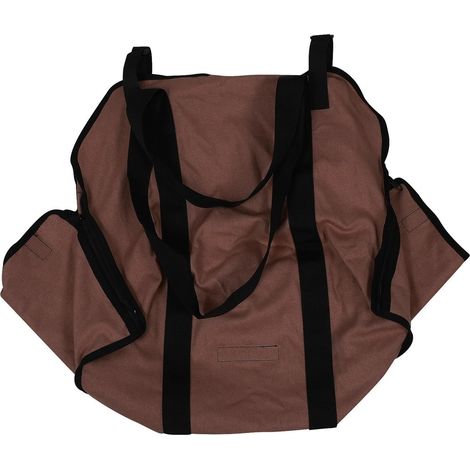 Sac de rangement pliable pour bûches de chauffage, grande capacité, en toile, avec poignées, porte-bûches pour le camping et les feux de cheminée (1/5)