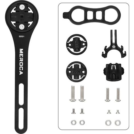Kompakte Fahrradcomputerhalterung, Rennrad-Verlängerungshalterung, solide und Aluminiumlegierung (SD01)