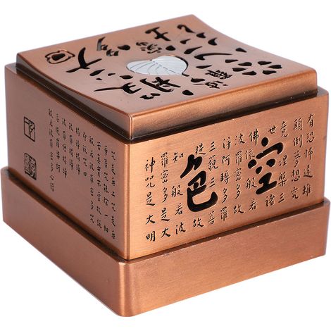 Brûleur à encens bouddhiste en zinc, pendentif Sūtra du Cœur, décoration spirituelle pour autel (1/5)