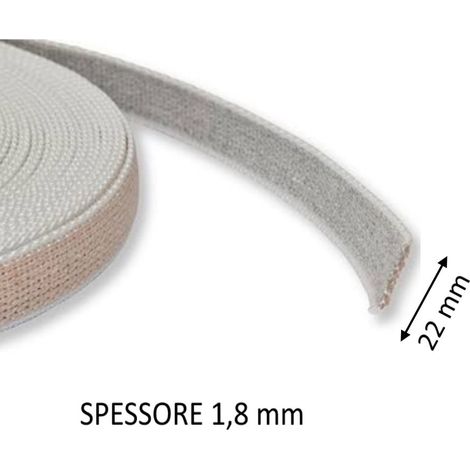 CINTINO TIPO LEGGERO GRIGIO/BEIGE LARGHEZZA 22 MM - SPESSORE 1.8 MM (1/2)