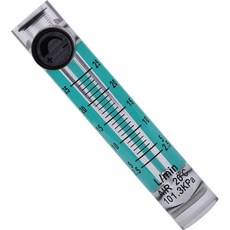 Débitmètre LZQ-5 2,5-25 LPM avec vanne de régulation pour oxygène/air/gaz (1/5)