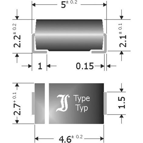 TRU COMPONENTS Schottky-Barriere-Gleichrichterdiode TC-SK34SMA DO-214AC 40 V 3 A