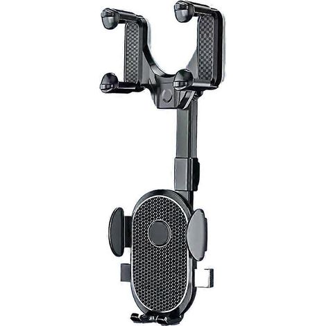 Support téléphone de rétroviseur voiture rétractable et réglable à 360°, 1 pièce (1/4)