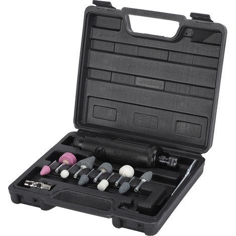 Kit de meuleuse d'angle pneumatique, outils portatifs de polissage et de gravure pneumatiques, mandrins de 6,35 mm et 3,175 mm, 22 000 tr/min (1/5)