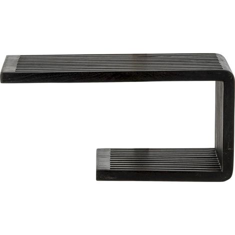 Étagère murale à lattes en bois noir - noir (1/4)