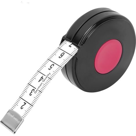 Mètre ruban souple de 150 cm, règle de mesure de tailleur pour le corps humain et les tissus (rouge) (1/3)
