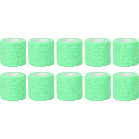 10 bandes adhésives auto-agrippantes jetables multifonctions, élastiques haute résistance, antidérapantes, amortissantes, vertes (1/5)