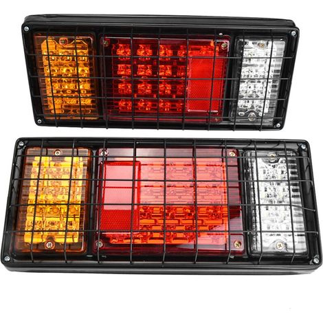 2 pièces 12V LED feux arrière frein inverse 40 LED s voyants pour remorque camion bateau (1/4)