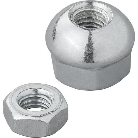 M8 Round Ball Nut & Lock Nut for Brake Cable (1/5)