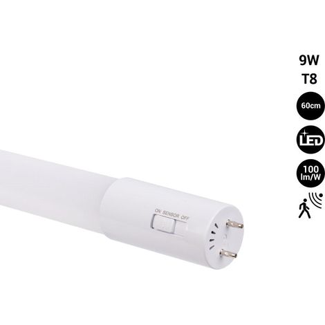 LED-Röhre 60cm T8 mit Mikrowellen-Bewegungsmelder - 9W - 100